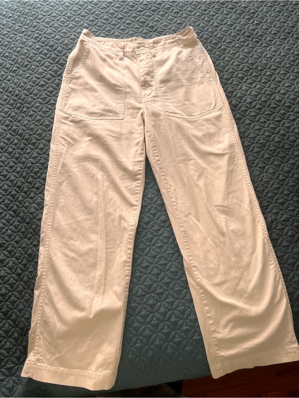 Madewell Men's Wide-Leg Chinos in Off-White